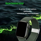 Resim Street-Style Elastik Naylon Örgülü Apple Watch Bandı Metal Toka ile - Yüksek Kalite, Seri 10/9/8/7/6/SE/5/4/3/Ultra 2/1 (38mm-49mm) için Uygun Nefes Alabilen Spor Kayışı Erkekler ve Kadınlar İçin Çok Yönlü Bileklik | Modern Aksesuar | Dayanıklı Bileklik, Apple Watch Kayışı 