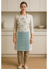 Resim Havlulu Mutfak Önlüğü Pratik Kullanım Önlük Açık Yeşil 