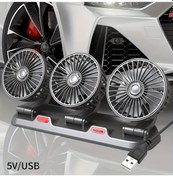 Resim Motion003 5v 3 Hiz Ayarli Usb Araba Fani Uc Basli Araba Sogutucu Otomatik Aksesuarlar Fan F4310 
