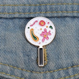 Resim Mikroskop Emaye Pimleri Mikrobiyoloji Broşlar Yaka Rozetleri Komik Bilim Takı Hediye Öğrenciler Için Arkadaşlar Erkekler 