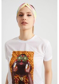 Resim Batik Butik Tasarım Kadın Bandana Saç Bandı, Ekstra Yumuşak, Esnek, Doğal, Pamuklu Penye - Tek Ebat / Batik Çok Renkli Batik Çok Renkli 