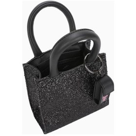 Resim Buffalo Boxy35 Henkeltasche, Glitzerli Mini Çanta, Siyah Çapraz Çanta 