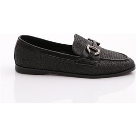 Resim Dgn 6371 Kadin Metal Aksesuarli Babet 6371-424-R1534 Siyah 