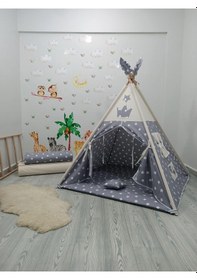 Resim Meloon Kızıldereli Çocuk Oyun Çadırı Devrilmeyen Sabitleme Mekanizmalı 