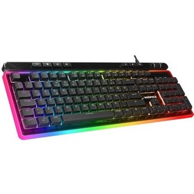 Resim Rampage Shıne K14 Siyah Usb Rgb Backlight Membrane Gaming Oyuncu Klavye Rampage 