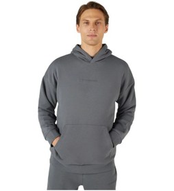 Resim Skechers Essential Hoodie Sweatshirt Erkek Gri Sweatshirt S242110-003 Antrasit 