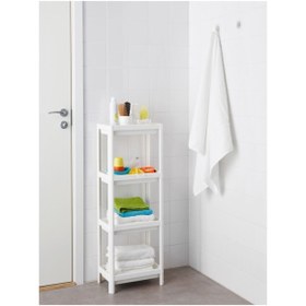 Resim IKEA Banyo Raf Ünitesi Meridyendukkan Beyaz Pratik Raf Ünitesi 23x100 Cm 