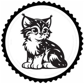 Resim Minnoş Kedi Tasarım Sticker 10 X 10 Cm 