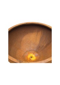 Resim Corten Yuvarlak Saksı Küçük 
