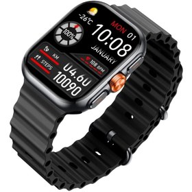 Resim Bix ix TSW1 2.01" Super-Retina AMOLED Ekran Bluetooth 5.3 Sesli Görüşme Akıllı Saat Siyah 