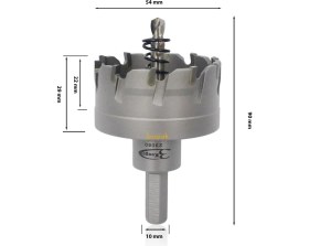 Resim 3keego 54 mm Tct Elmas Uçlu Panç HG60 