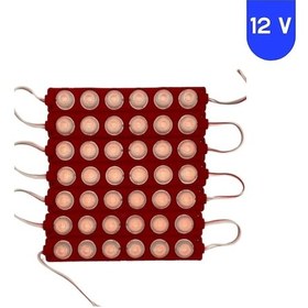 Resim 12 Volt 6 Watt 6 Lensli Kırmızı 3030 Smd Led Modül Ip65 10 Adet Modül 