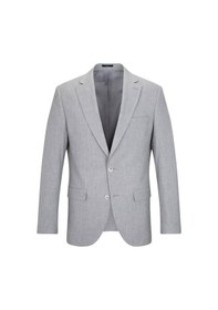 Resim Hatemoğlu Gri Slim Fit Mono Yaka Klasik Takım Elbise 34573 Gri 