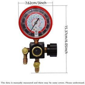 Resim Pazly Mythtiger Çift Egzoz Basınç Gösterge Mavi 500 Psi Metal Gövde Hassasiyetli R410a R22 R134a R404a Soğutma Sistemleri 