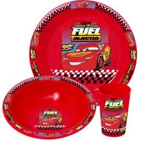 Resim Cars Arabalar Kahvaltı Seti Kase-Tabak-Bardak Çok Renkli 