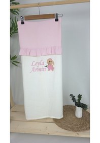 Resim Gros Shop Müslin Yeni Doğan 4katlı Organik %100pamuk Kişiye Özgü Nakışlı Hastane Çıkış Seti-tavşan Model-1 Ekru 