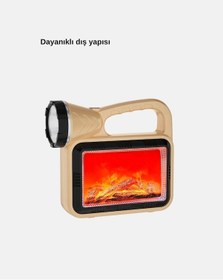 Resim Solar Alev Işığı Cob Teknolojili Taşınabilir El Feneri Ve Kamp Lambası Diğer 