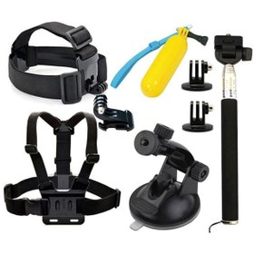 Resim Gplus ST009 Gopro Eken Sjcam Aksiyon Kamera Aksesuar Set 9 Parça 