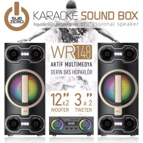 Resim Subzero Wr148 Profosyonel Işıklı Derin Bass Multimate Spekaer 