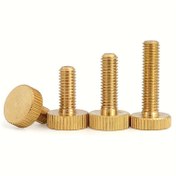 Resim M3 M4 M5 M6 Pirinç Düz Kafa El Tornavida GB835 Saf Bakır Büyük Başlıklı Tırtıklı El Tornavida Kolu Sıkma Tornavida 3-5 adet (Renk: 4mm, Boyut: M3-M6 3-5 adet) 