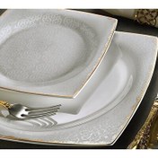 Resim Aryıldız AR31018 60 Parça Bone Square Porselen Yemek Takımı 