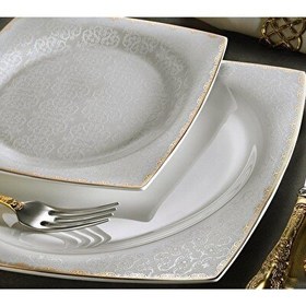 Resim Aryıldız AR31018 60 Parça Bone Square Porselen Yemek Takımı 