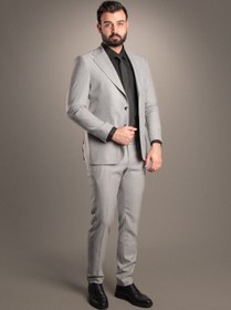 Resim Dokulu Slim Fit Takım Elbise - 52 