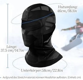 Resim Kış kar maskesi, erkekler ve kadınlar için, kar maskesi, motosiklet kaskı, astar, fırtına maskesi, bisiklet, sıcak, rüzgar geçirmez, çok fonksiyonlu yüz maskesi, kar maskesi, kış kayak maskesi 