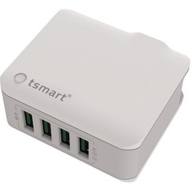 Resim Tsmart iphone Uyumlu Şarj Kablolu 4 Usb Seyahat Şarj Cihazı 