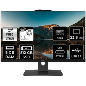 Resim MSI Modern AM242P 12M-1694TR i5-1235U 8 GB 512 GB SSD 23.8" FHD W11H AIO Masaüstü Bilgisayarı 