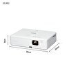 Resim Epson CO-W01 3 LCD WVGA 1280x800 HD 3000 Ansilümen 12.000 Saat LCD Projeksiyon Cihazı 