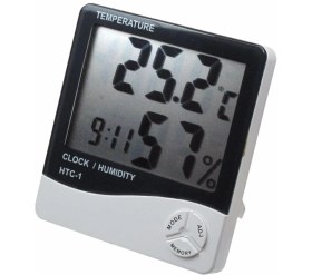 Resim Pazariz Masaüstü Dijital Termometre Nem Ölçer Saat 
