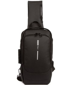 Resim Adelina Bags Hırsızlık Önleyici Şifreli Kilitli Usb Girişli Göğüs Omuz Çantası Siyah 