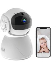 Resim Markalonya Cm-12 Ip Bebek Güvenlik Kamerası, 360 Derece Dönebilen, 5mp Hd Görüntü, Wifi Bağlantılı, Gece Görüşlü, Sesli İletişim, Plastik Gövde, Masa Üstü Montaj, İç Mekan 