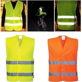 Resim Fosforlu Reflektörlü Ikaz Yeleği Sarı 5 cm Reflektörlü 
