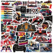 Resim 50 adet Cool Speed Yarış Stickerları - Dayanıklı PVC, Arabalar, Laptoplar, Kaykaylar & Daha Fazlası için Karikatür Tasarımlar - Erkek & Kız Çocukları, JDM, Motosiklet, Valiz, Şişe, DIY Çıkartmalar, Düzensiz Şekil için Mükemmel Hediye 