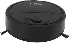 Resim Robotlu Süpürge Balck Akıllı Süpürme Robotu 3 in 1 Güçlü Emiş Döner Tekerlek Sert Zemin Için Mini Paspas Vakum 