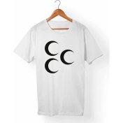 Resim Muggkuppa Ay Yıldız Türk-Bozkurt Çocuk Beyaz T-Shirt 