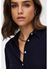 Resim Lacivert Basic Gömlek Lacivert 