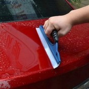 Resim 1 adet Çok Amaçlı Silikon Araba Camı Kazıyıcı - Oturma Odası, Banyo, Araba için Ön Cam Sileceği - Dayanıklı ve Kolay Temizlenen Bıçak 