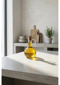 Resim Arlina Akasya Kapaklı Cam Yağdanlık - 250 Ml Şeffaf 