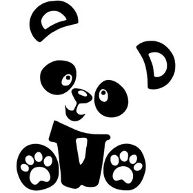 Resim habune Sevimli Panda Sticker 20 X 24 Cm 