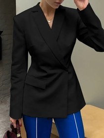 Resim Sırt Detaylı Blazer - Beyaz / S 