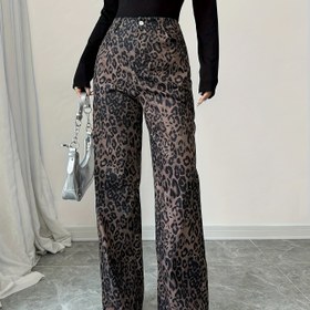 Resim Kadınlar İçin Şık Leopar Desenli Düz Paça Pantolon - Makinede Yıkanabilir, Her Mevsim Kullanımına Uygun Siyah & Bej Renklerde, Günlük ve Resmi Kıyafetler için Çok Yönlü Seçenekler, Zarif Moda, Rahat Giyim, Dayanıklı Kumaş, Ofis Kıyafeti, Yüksek Kaliteli Malzeme, Stil Alt Parçaları 