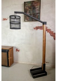 Resim Masif Ahşap Lambader 