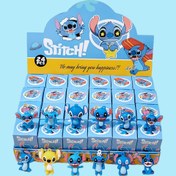 Resim Çocuklar için 24 adet Aksiyon Figürü Karikatür Karakter Stitch Gizem Kutusu Seti - PVC Sırt Çantası Tokası Anahtarlık, Stitch Sürpriz Kutusu, Ramazan, Paskalya, Anneler Günü, Cadılar Bayramı, Noel Hediyesi, Arkadaş ve Aile Tatil Hediye Seti | Karikatür Karakter Asılı Süs | PVC Figür 
