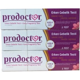 Resim Prodoctor Erken Hamilelik Testi 3 Adet 1 Adet 