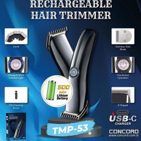 Resim Concord 500 Mah Şarjlı Type-C Şarj Tıraş Makinesi 
