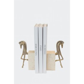 Resim Cavallier Kitap Tutucu Traverten Mermer 