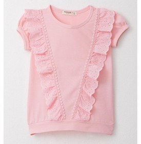 Resim Breeze Kız Çocuk Tişört Güpürlü 1.5-5 Yaş, Pembe Pembe 